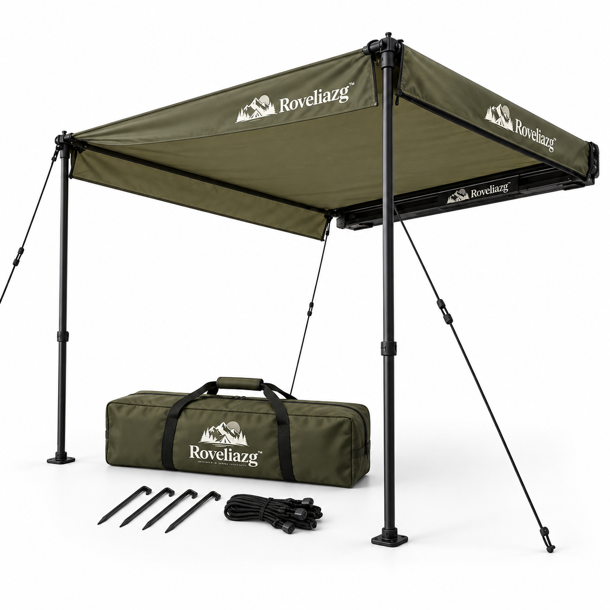 Roveliazg™ TrailShade Awning – Portable Vehicle Camping Canopy with UV Protection, Weather Shelter & Quick Setup